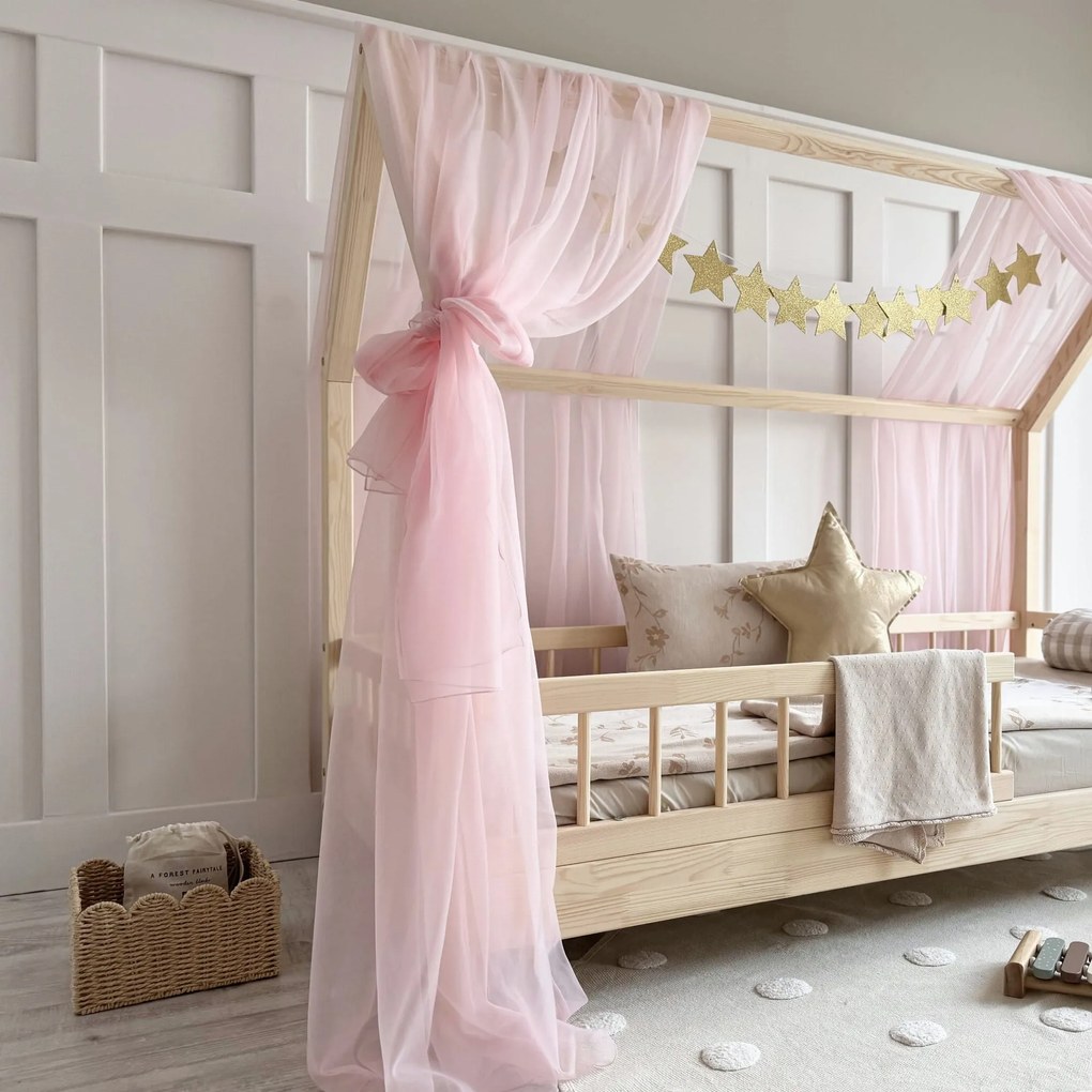 Κουρτίνα Οροφής Bianco Bed Pink Voile  Luletto