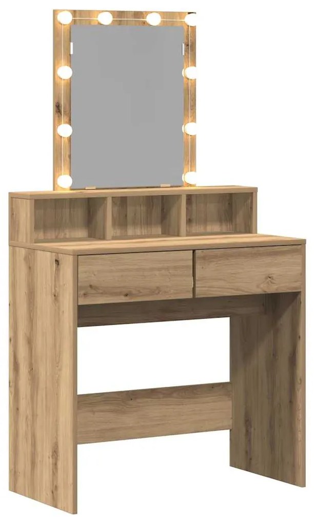 vidaXL Κομμωτήριο artisan δρυς 80 x 41 x 144.5 εκ Επεξεργασμένο ξύλο