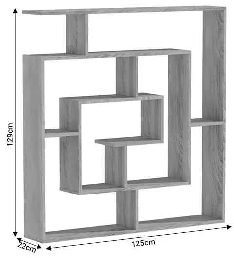 Βιβλιοθήκη Nardy λευκό μαρμάρου 125x22x129εκ 125x22x129 εκ.