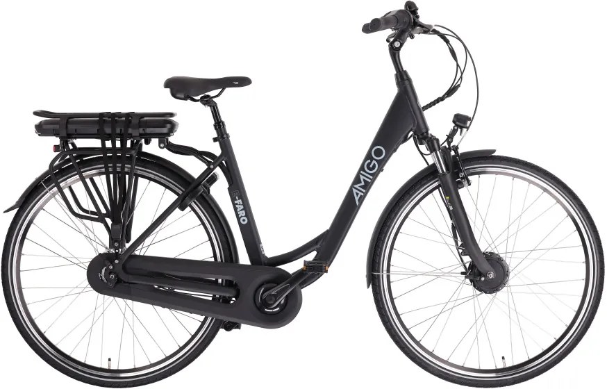 EFaro S2 28 Inch 53 cm Women 7SP Roller brakes Matte blackAMIGO