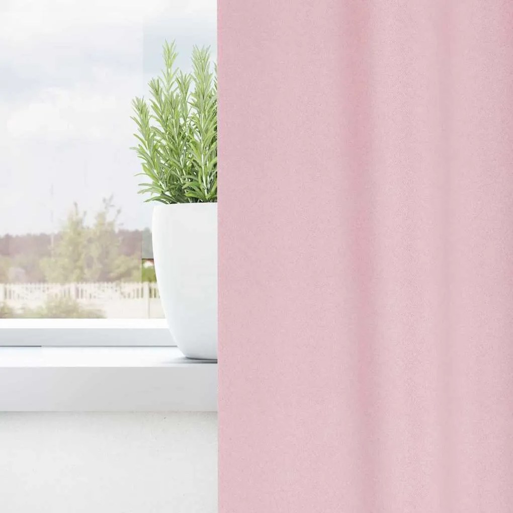 vidaXL Κουρτίνες 2 pcs Μωρουδίστικο Ροζ 225x140εκ. Πολυεστέρας