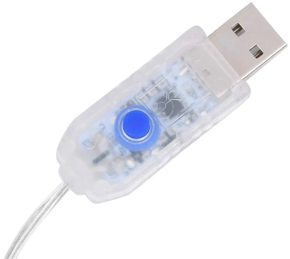 vidaXL Λαμπάκια σε Σχήμα Αστέρι &amp; Φεγγάρι Ψυχρό Λευκό Χειριστ. 345 LED