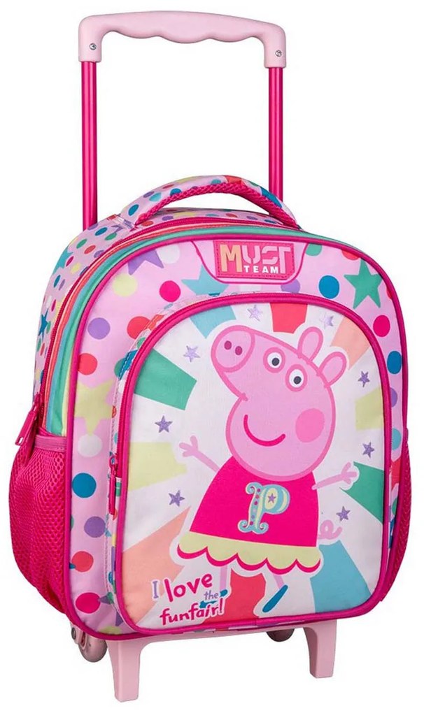 Σχολική Τσάντα Τρόλεϊ Νηπιαγωγείου (27x10x31) Must Peppa Pig I Love Funfair 000482839