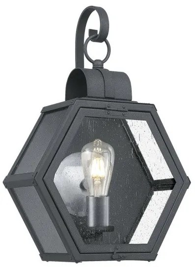 Φανάρι  Απλίκα Φωτιστικό Τοίχου 1xE27 IP44  48cm  Heath Quintiesse Elstead Lighting-QN-HEATH-M-MB-Μαύρο QN-HEATH-M-MB
