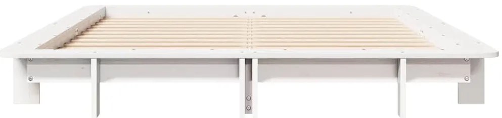 vidaXL Σκελετός Κρεβ. Χωρίς Στρώμα Λευκό 150x200 εκ Μασίφ Πεύκο