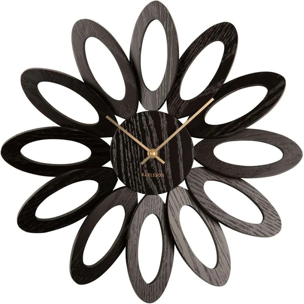 Ρολόι Τοίχου Fiore KA5891BK Φ40x4cm Black Karlsson Wood