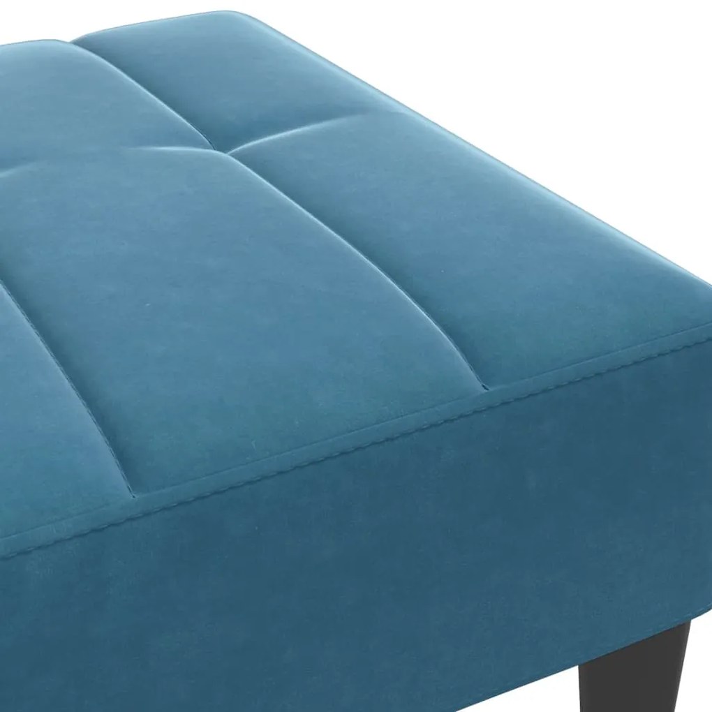 vidaXL Υποπόδιο Μπλε 77x55x31 εκ. Βελούδινο