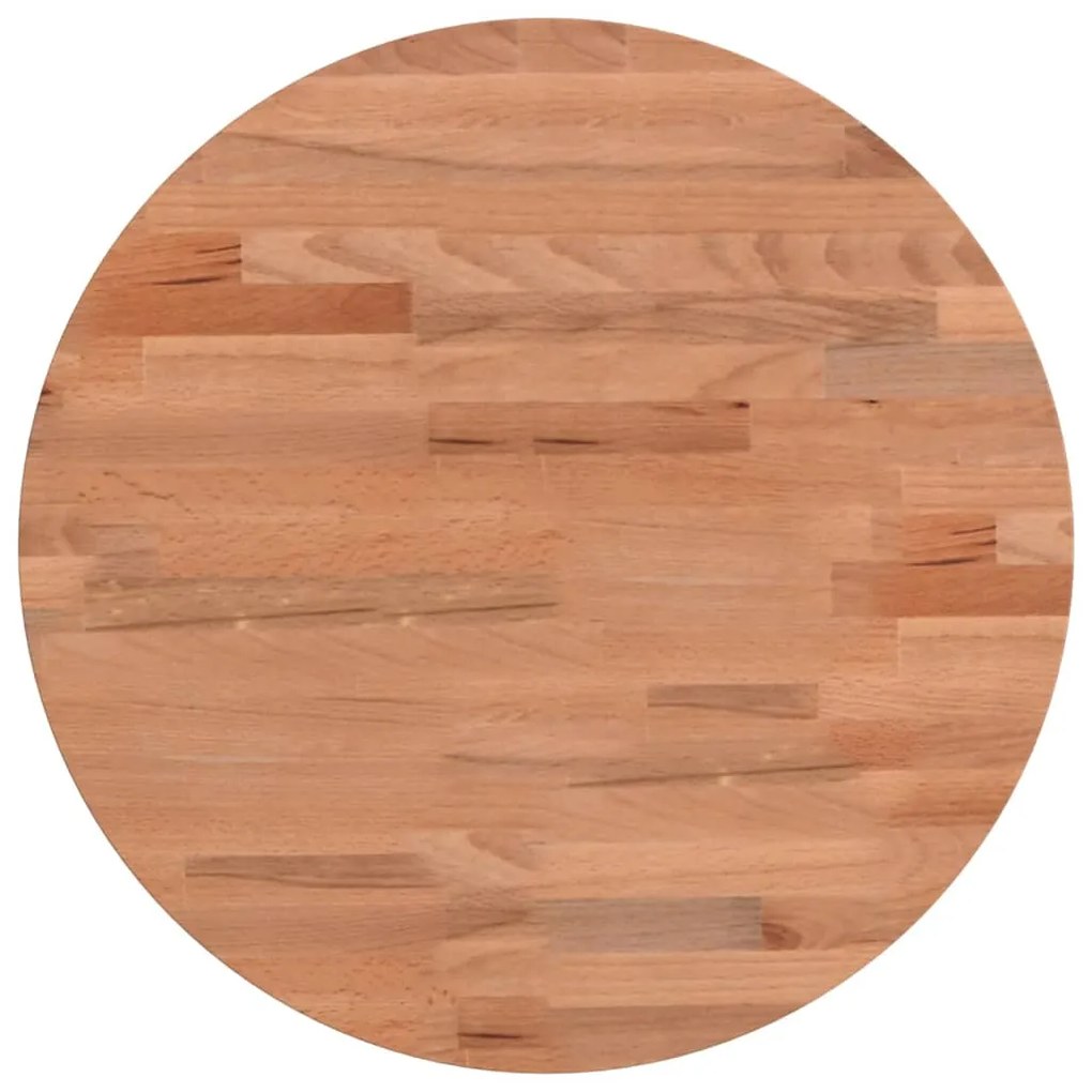 vidaXL Επιφάνεια Τραπεζιού Στρογγυλή Ø40x2,5 εκ. Μασίφ Ξύλο Οξιάς