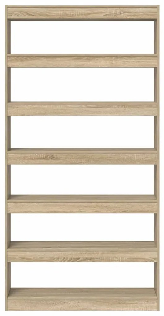 vidaXL Βιβλιοθήκη Καφέ 100 x 30 x 198 εκ. Επεξεργασμένο ξύλο