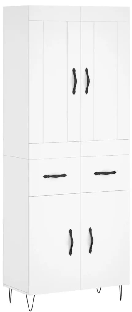 vidaXL Ντουλάπι Λευκό 69,5x34x180 εκ. από Επεξεργασμένο Ξύλο