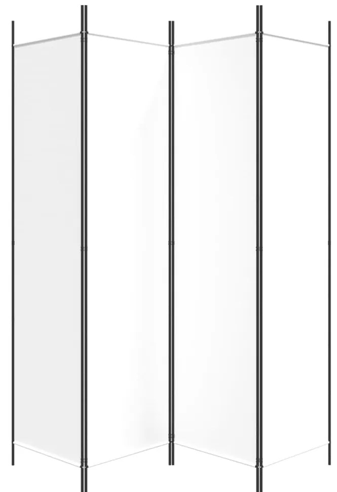 vidaXL Διαχωριστικό Δωματίου με 4 Πάνελ Λευκό 200x200 εκ. από Ύφασμα