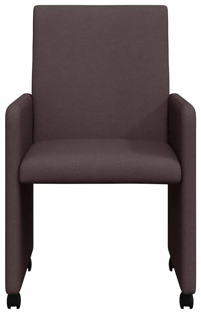 vidaXL Καρέκλα τραπεζαρίας με μαξιλάρι 2 pcs Σκούρο καφέ Σκούρο καφέ