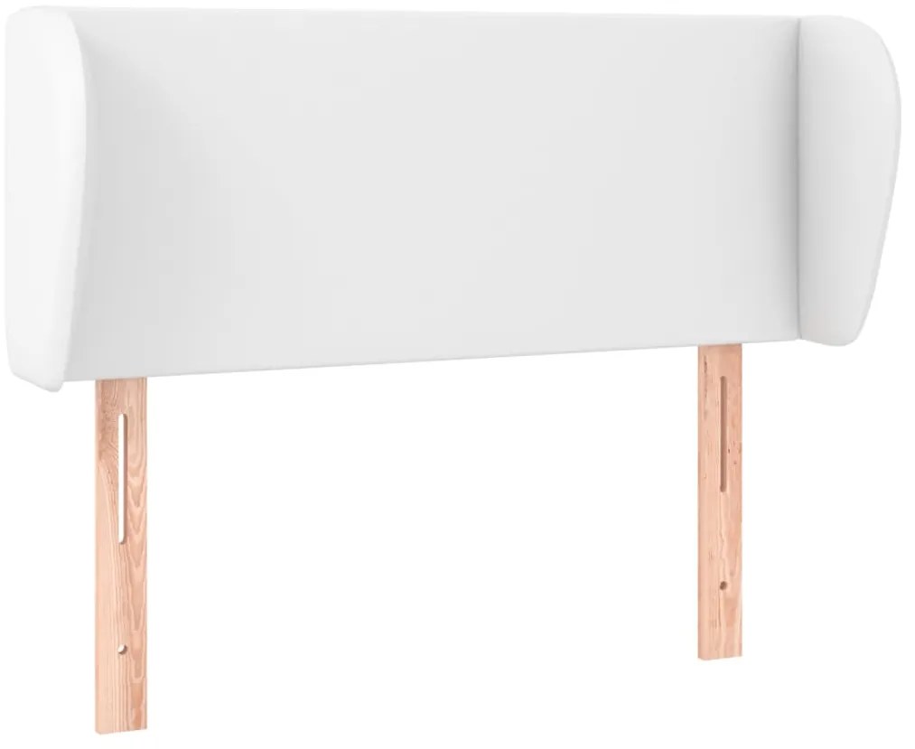 vidaXL Κεφαλάρι με Πτερύγια Λευκό 93x23x78/88 εκ. Συνθετικό Δέρμα