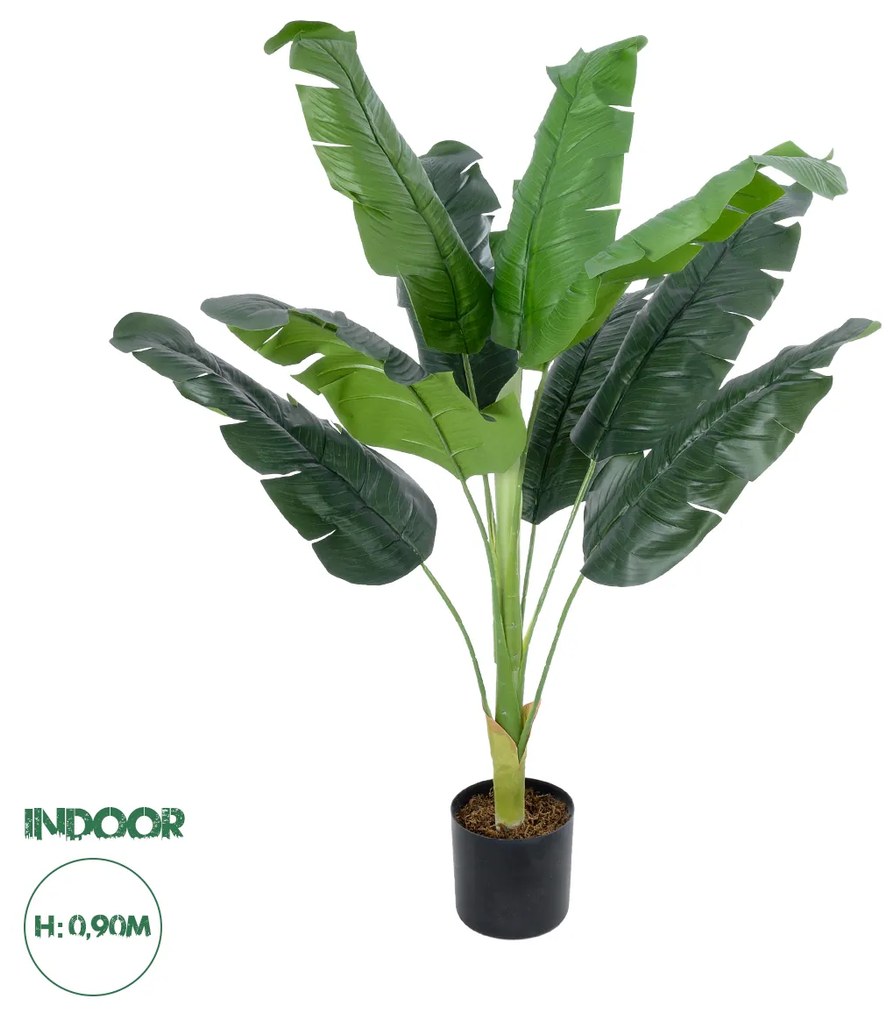 GloboStar® Artificial Garden BANANA 20927 Διακοσμητικό Φυτό Μπανανιά Υ90cm