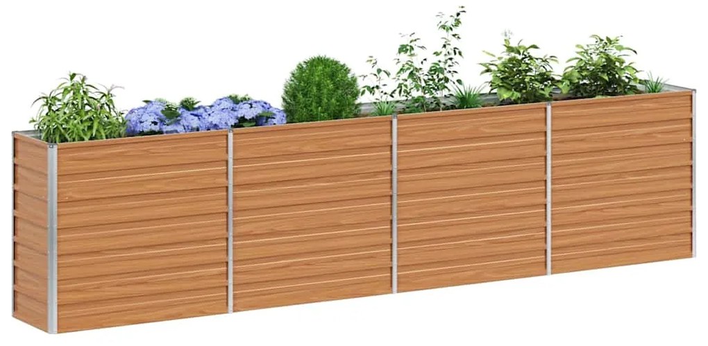 vidaXL Υπερυψωμένη Ζαρντινιέρα Ανοιχτό καφέ 320 x 40 x 77 cm