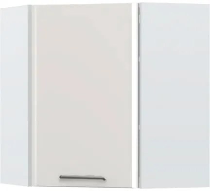 Ντουλάπι κρεμαστό γωνιακό Modena V7-UG-1K-Λευκό - Γκρι ανοιχτό