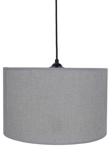Κρεμαστό Φωτιστικό Οροφής 1xE27 Ύφασμα Φ30cm ΗΚ Heronia Lighting-14-0294-Γκρι 14-0294