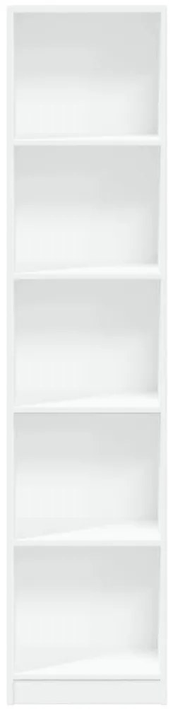 vidaXL Βιβλιοθήκη Λευκή 40x24x176 εκ. από Επεξεργασμένο Ξύλο