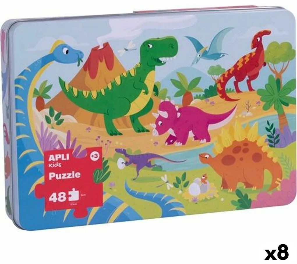 Παζλ Apli 48 x 32 cm Δεινόσαυροι 48 Τεμάχια (8 Μονάδες)