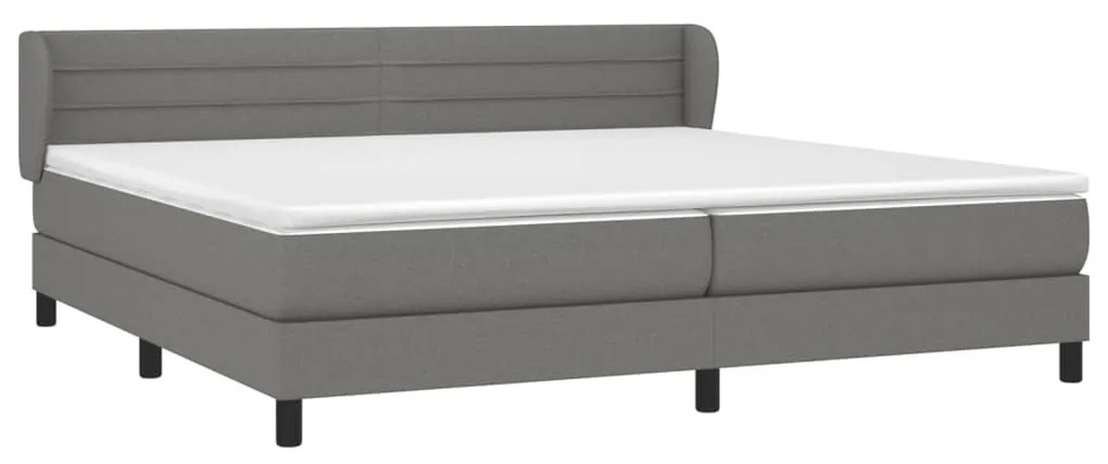 ΚΡΕΒΑΤΙ BOXSPRING ΜΕ ΣΤΡΩΜΑ ΣΚΟΥΡΟ ΓΚΡΙ 200X200 ΕΚ. ΥΦΑΣΜΑΤΙΝΟ 3126350