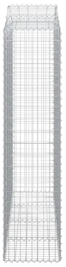 vidaXL Συρματοκιβώτια Τοξωτά 2 τεμ. 200x50x200/220 εκ. Γαλβαν. Ατσάλι