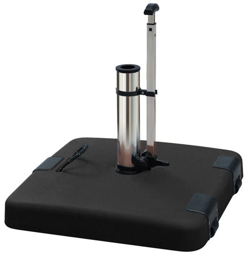 Βάση Ομπρέλας 50 kgr Με Λαβή Και Ρόδες 50Χ50 cm LTH50B Black