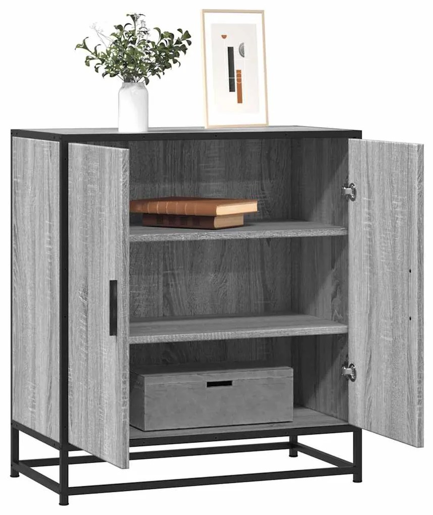 vidaXL Sideboard Sonoma Oak 68x35x76cm Κατασκευασμένο ξύλο και μέταλλο