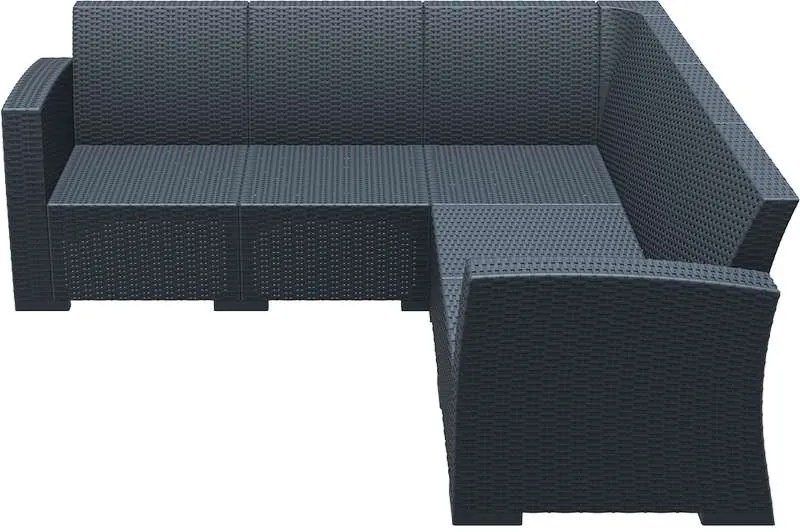 Γωνία Monaco Grey Dark 207Χ207Χ79Εκ.