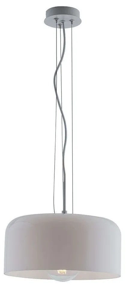 Φωτιστικό Οροφής Gibus I-GIBUS-S30 BCO 1xE27 Φ30cm 150cm White Luce Ambiente Design Glass