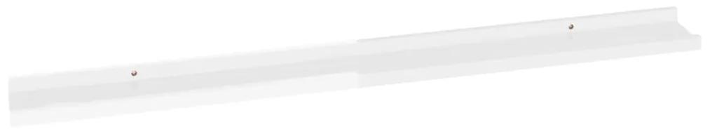 vidaXL Ράφια Τοίχου 4 τεμ. Γυαλιστερό Λευκό 100 x 9 x 3 εκ.