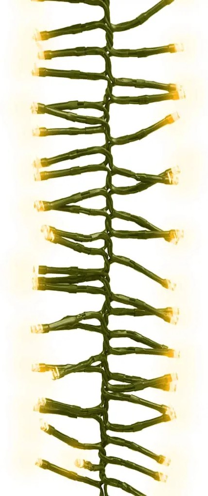 vidaXL Φωτάκια Cluster με 1000 LED Θερμό Λευκό 11 μ. από PVC