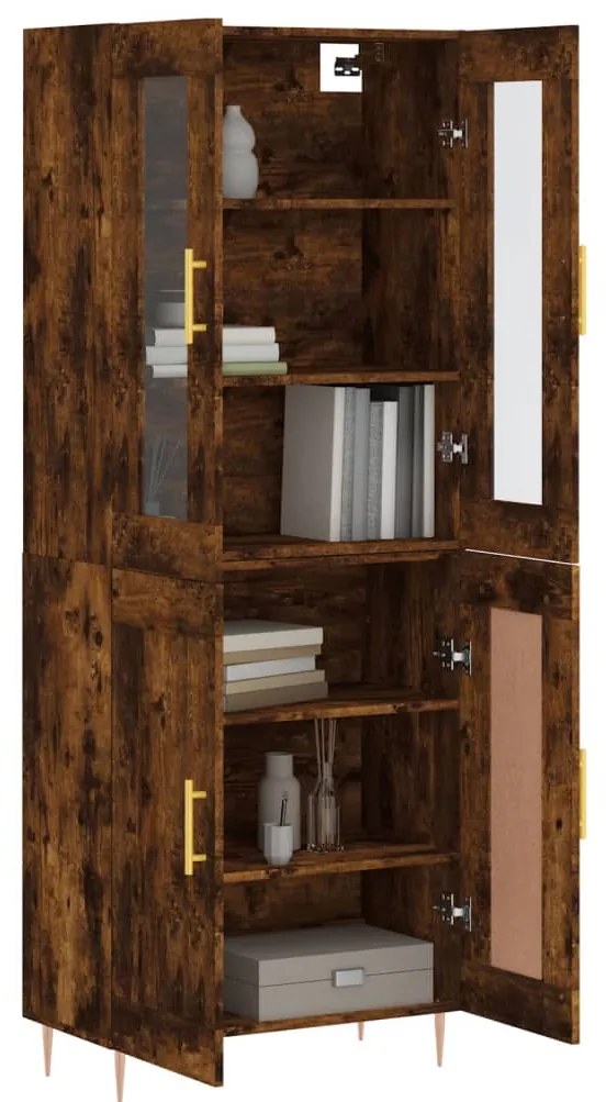 vidaXL Ντουλάπι Καπνιστή Δρυς 69,5x34x180 εκ. από Επεξεργασμένο Ξύλο