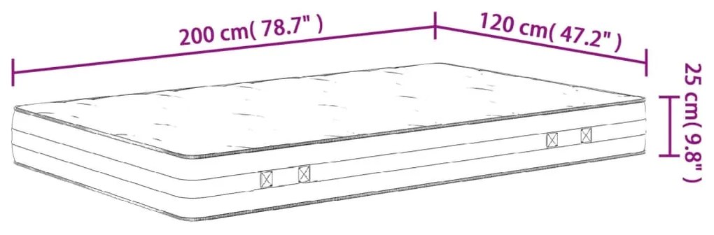 ΣΤΡΩΜΑ ΜΕ POCKET SPRINGS ΜΕΣΑΙΑ ΣΚΛΗΡΟΤΗΤΑ 120X200 ΕΚ. 372851