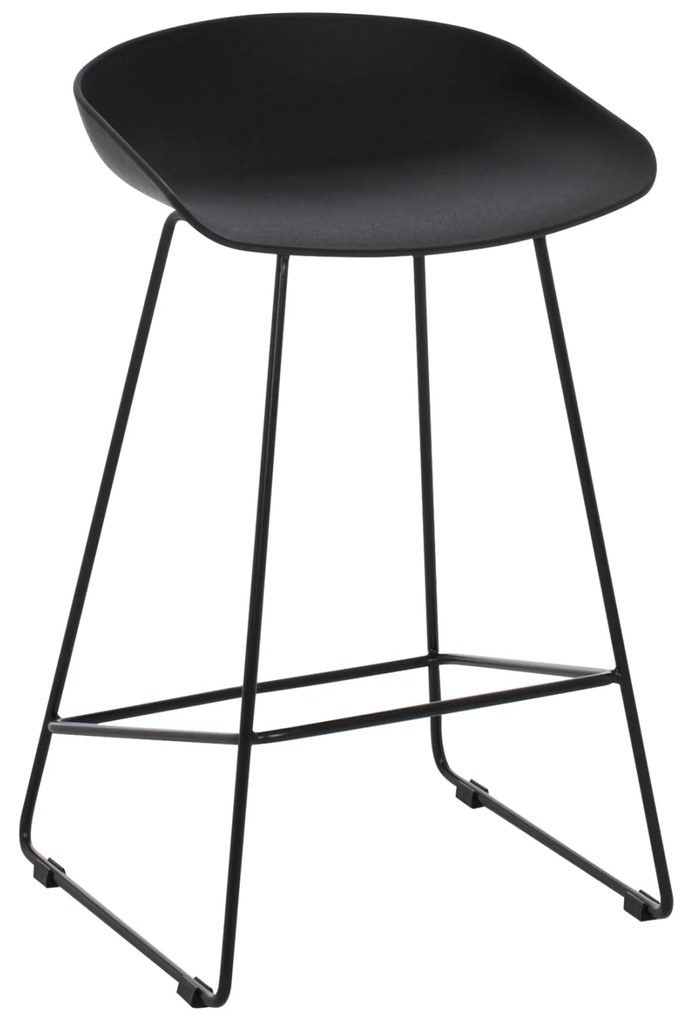 ΣΚΑΜΠΟ ΜΠΑΡ NAILA HM9299.02 ΜΑΥΡΟ ΜΕΣΑΙΟΥ ΥΨΟΥΣ 44x44x74Yεκ.