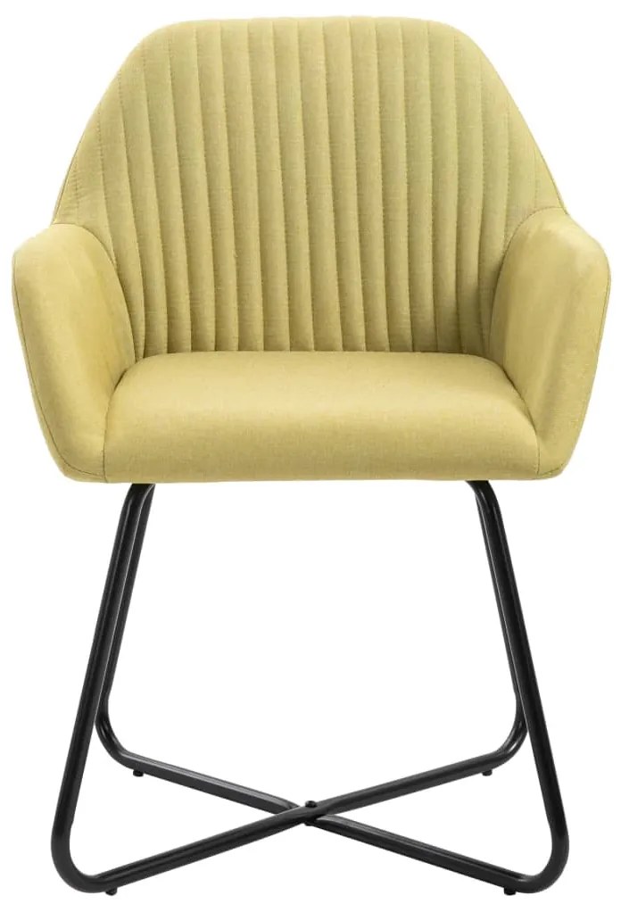 vidaXL Καρέκλες Τραπεζαρίας 6 τεμ. Πράσινες Υφασμάτινες