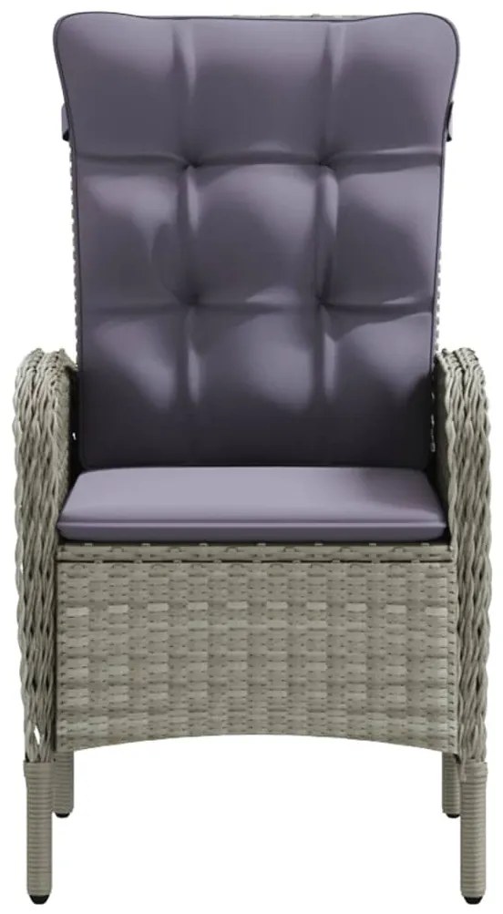 vidaXL Σετ Τραπεζαρίας Κήπου 3 Τεμαχίων με Μαξιλάρια Μαύρο