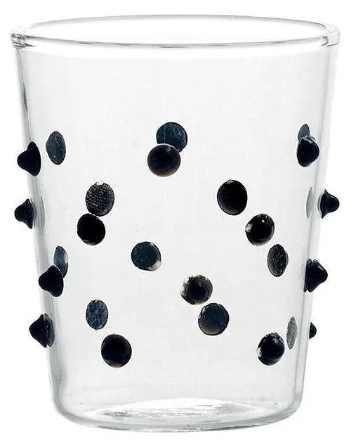 Ποτήρι Party Junior PY00302 95ml Black-Clear Zafferano Glass