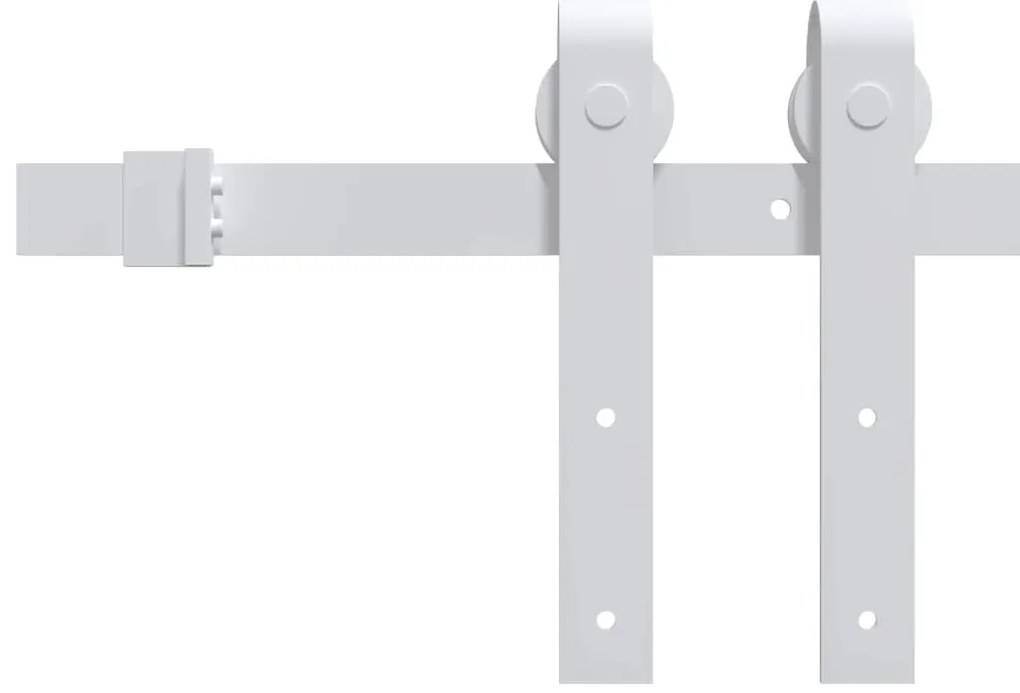 vidaXL Συρόμενη Πόρτα ORKDAL Λευκό 86 x 198.5 cm Μασίφ ξύλο πεύκου