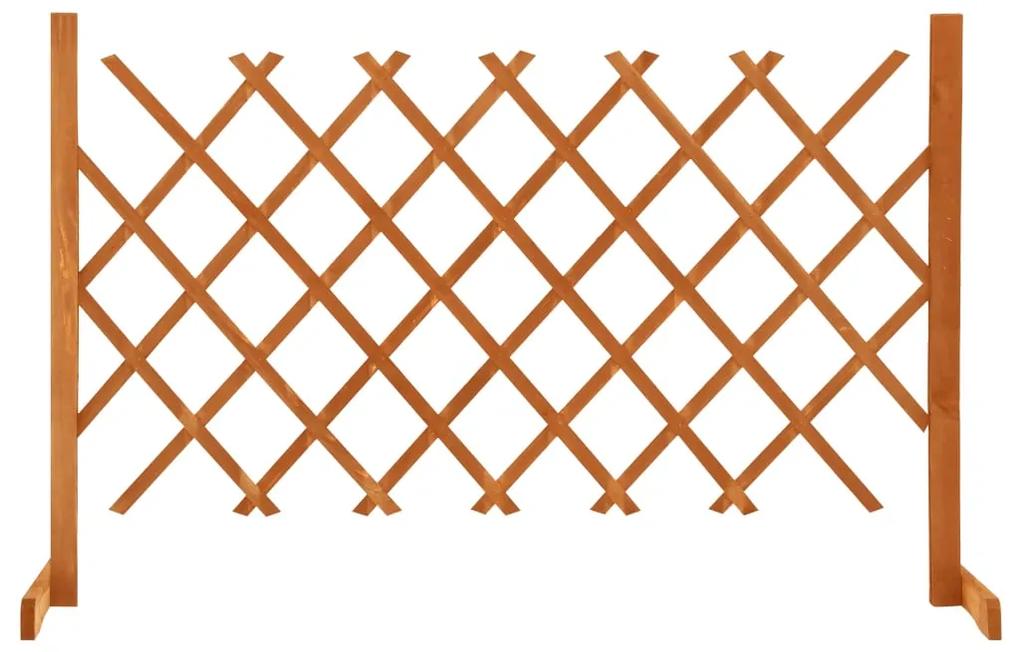 Καφασωτό Φράχτης Κήπου Πορτοκαλί 120x90 εκ. Μασίφ Ξύλο Ελάτης