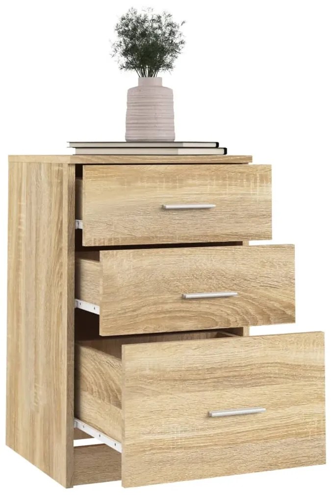vidaXL Κομοδίνο Sonoma Δρυς 40 x 40 x 63 εκ. από Επεξεργασμένο Ξύλο