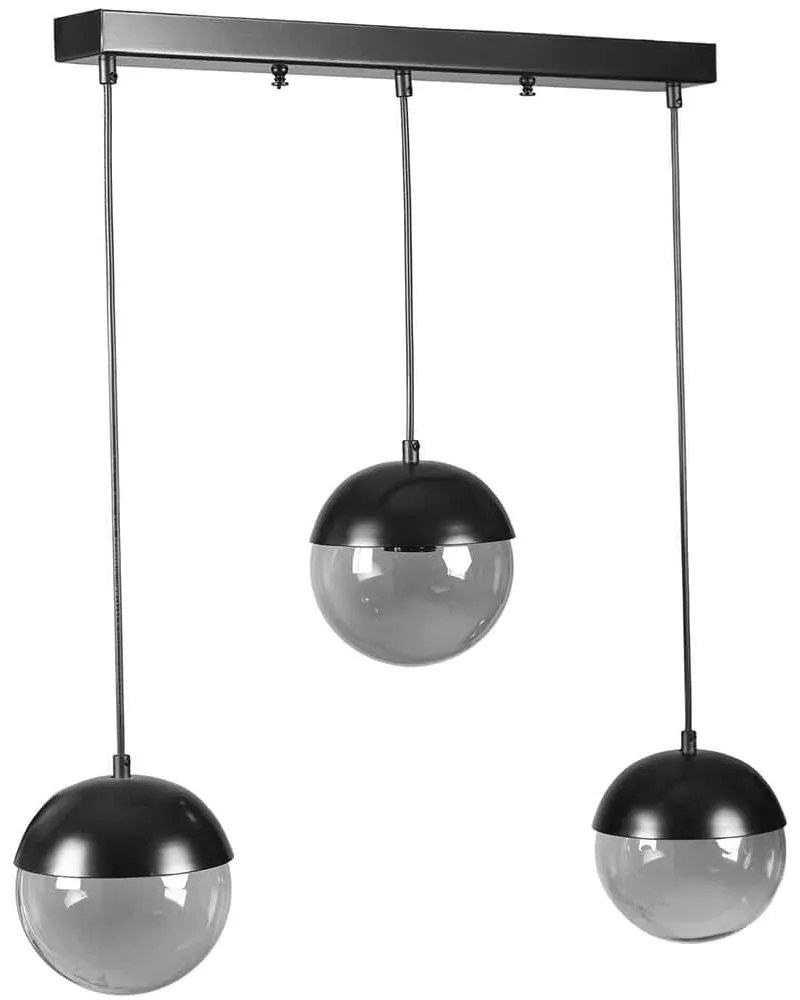 Φωτιστικό Οροφής - Ράγα Kure 941RTN1231 55x15x70cm 3xE27 40W Black Opviq