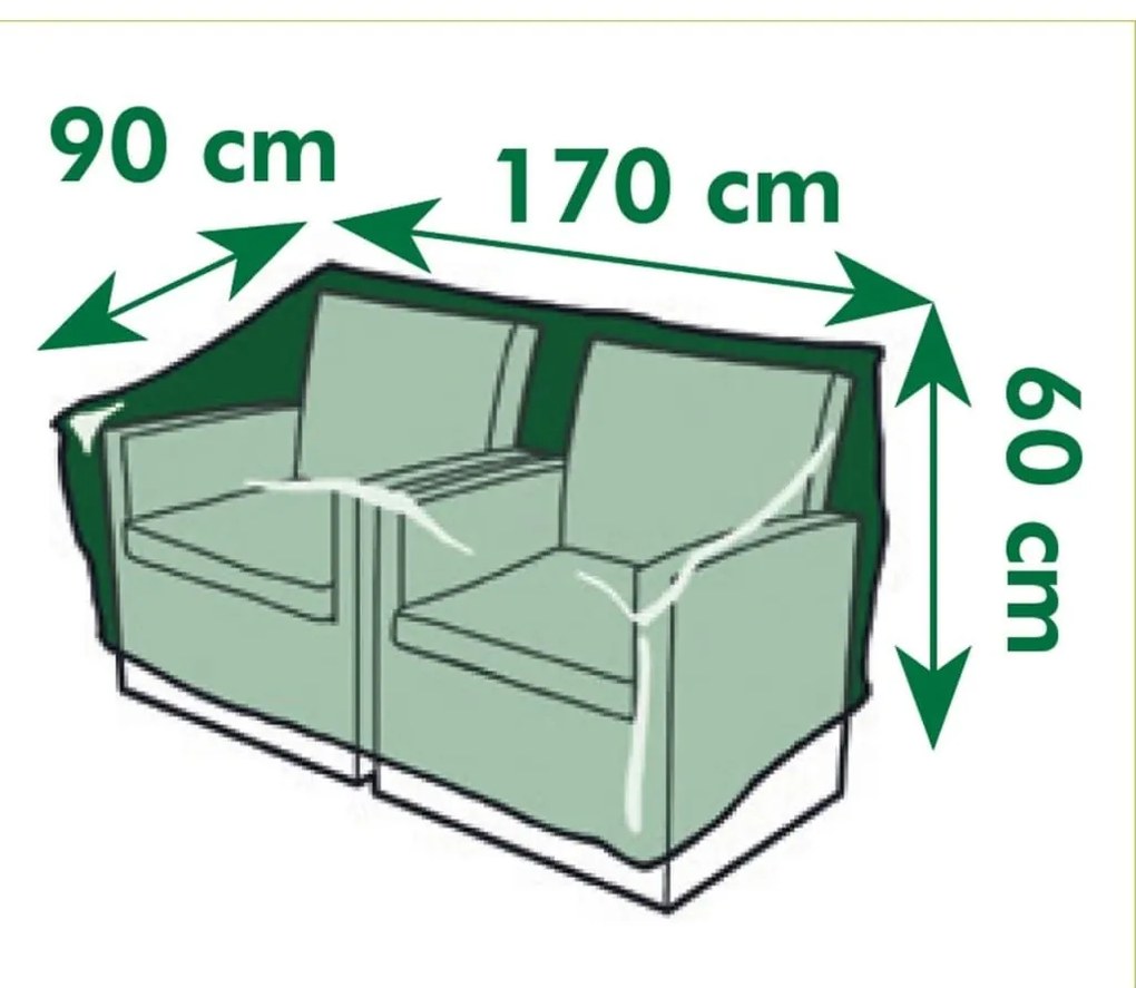 Nature Κάλυμμα για Δύο Πολυθρόνες 170 x 90 x 60 εκ. - Γκρι