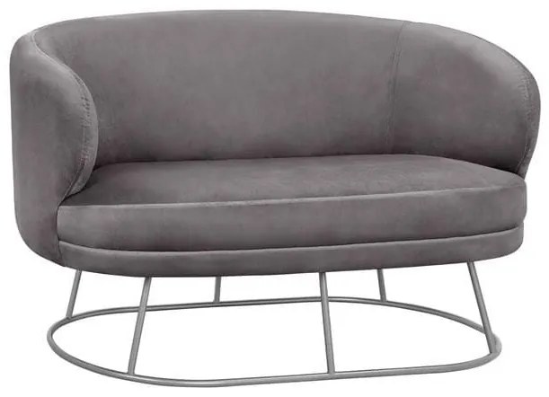Καναπές 2Θέσιος Arien Grey HM8492.01 125Χ80Χ84Υ εκ. Velvet