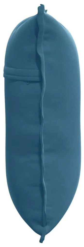 vidaXL Μαξιλάρι Πλάτης Μπλε 60 x 50 cm Υφασμάτινο Κορντουρά