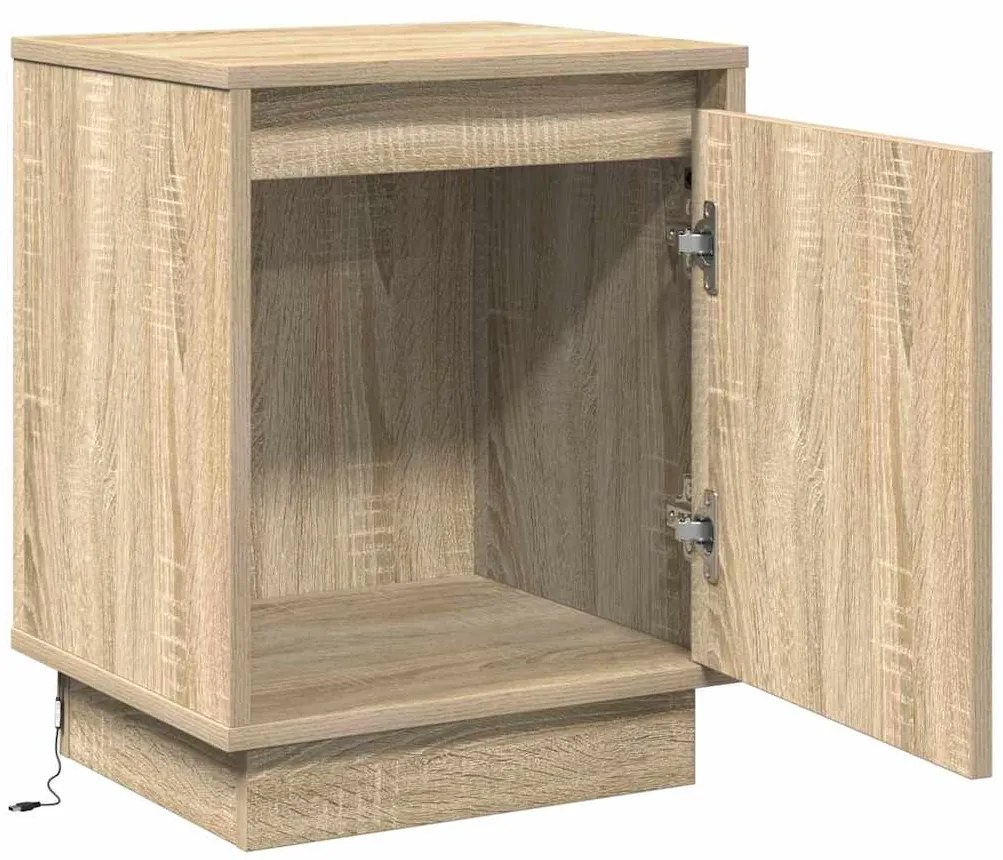 vidaXL Κομοδίνο με 2 pcs Sonoma Δρυς 39 x 34.5 x 50 εκ.