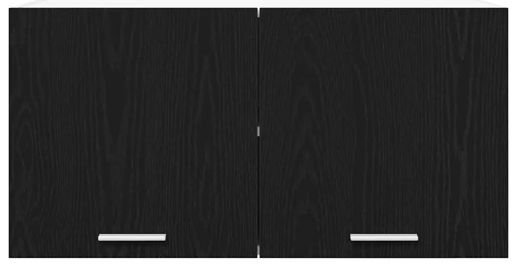 vidaXL Κρεμαστό ντουλάπι Μαύρη Οξυά 80 x 31 x 40 εκ Επεξεργασμένο ξύλο