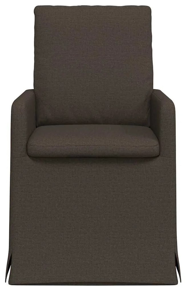 vidaXL Καρέκλες φαγητού 2 pcs Σκούρο γκρι 57 x 67 x 98 εκ Λινό