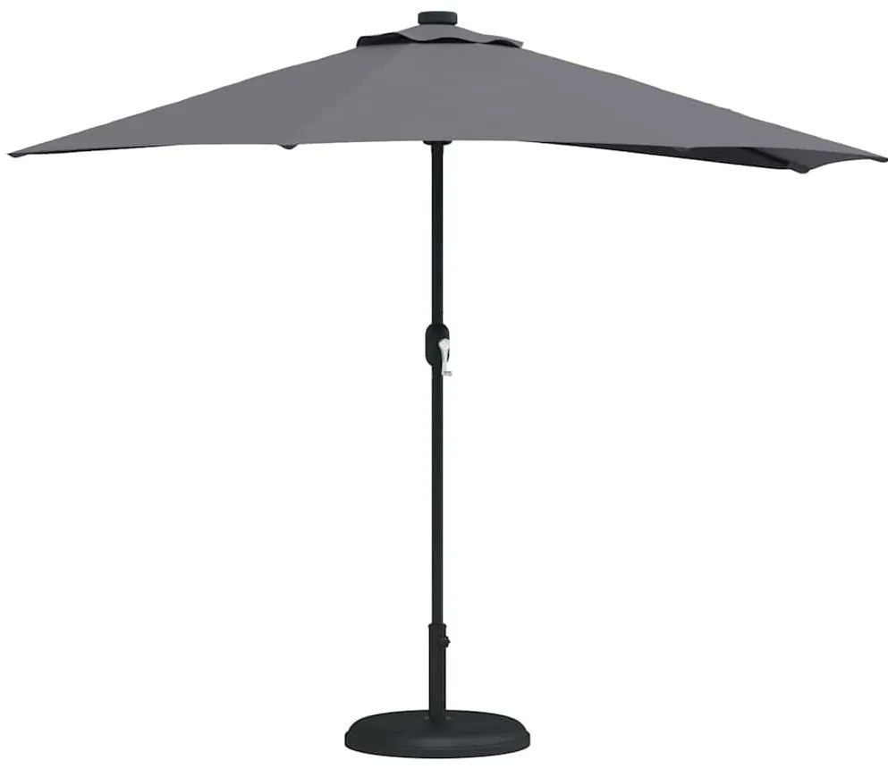 vidaXL Ομπρέλα Κήπου Ανθρακί 294 x 150 x 224 εκ ύφασμα