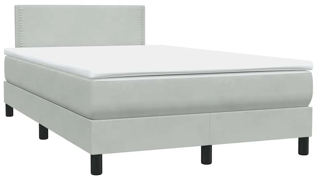 ΚΡΕΒΑΤΙ BOXSPRING ΜΕ ΣΤΡΩΜΑ ΑΝΟΙΧΤΟ ΓΚΡΙ 120X220 ΕΚ. ΒΕΛΟΥΔΙΝΟ 3316155