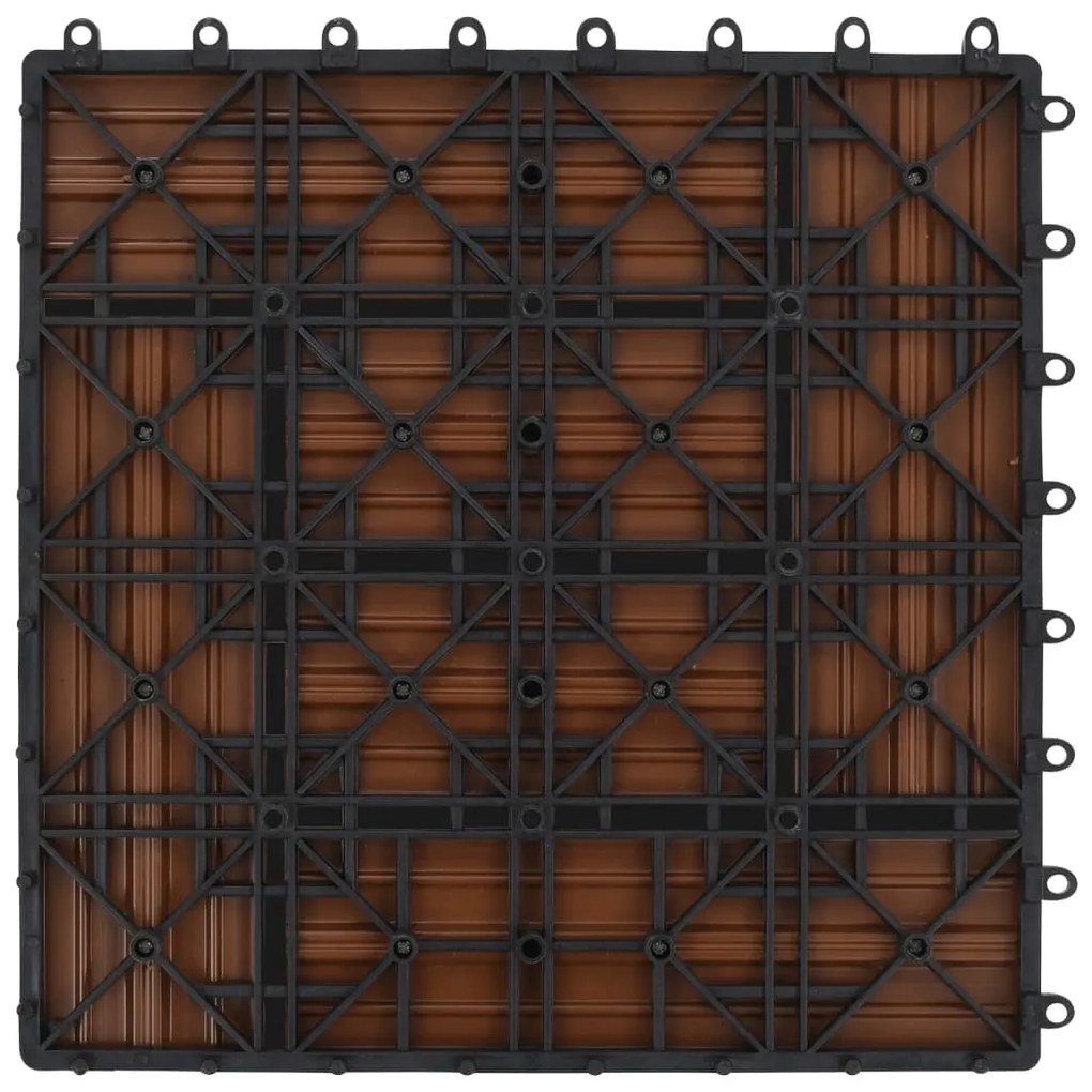 vidaXL Πλακάκια Deck 22 τεμ. Καφέ 30 x 30 εκ. 2 μ² από WPC
